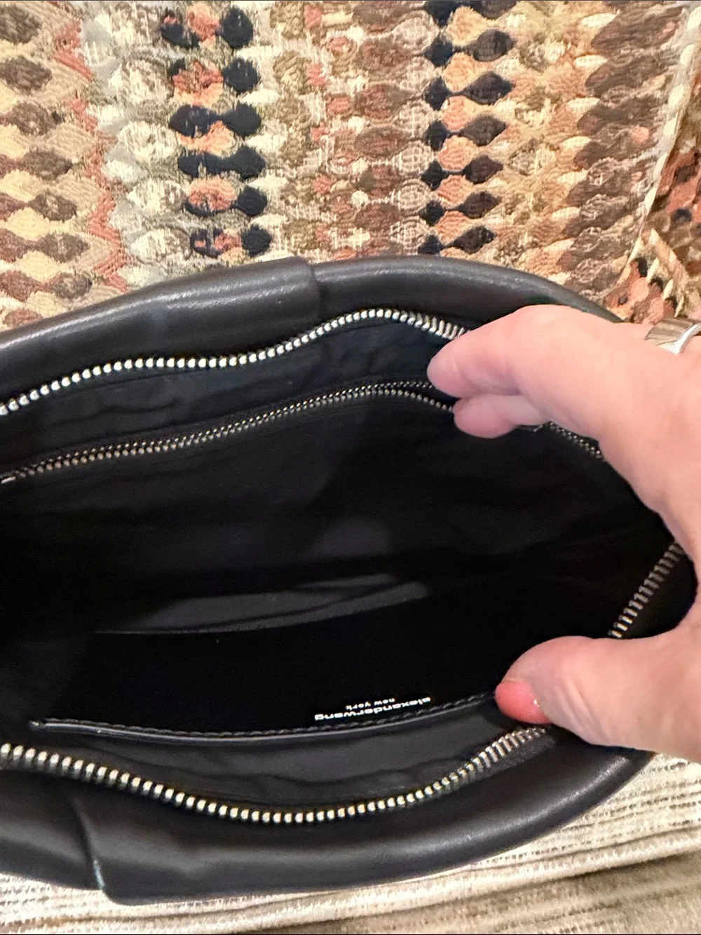 Alexander Wang Black Folded Leather Clutch Super Chic!